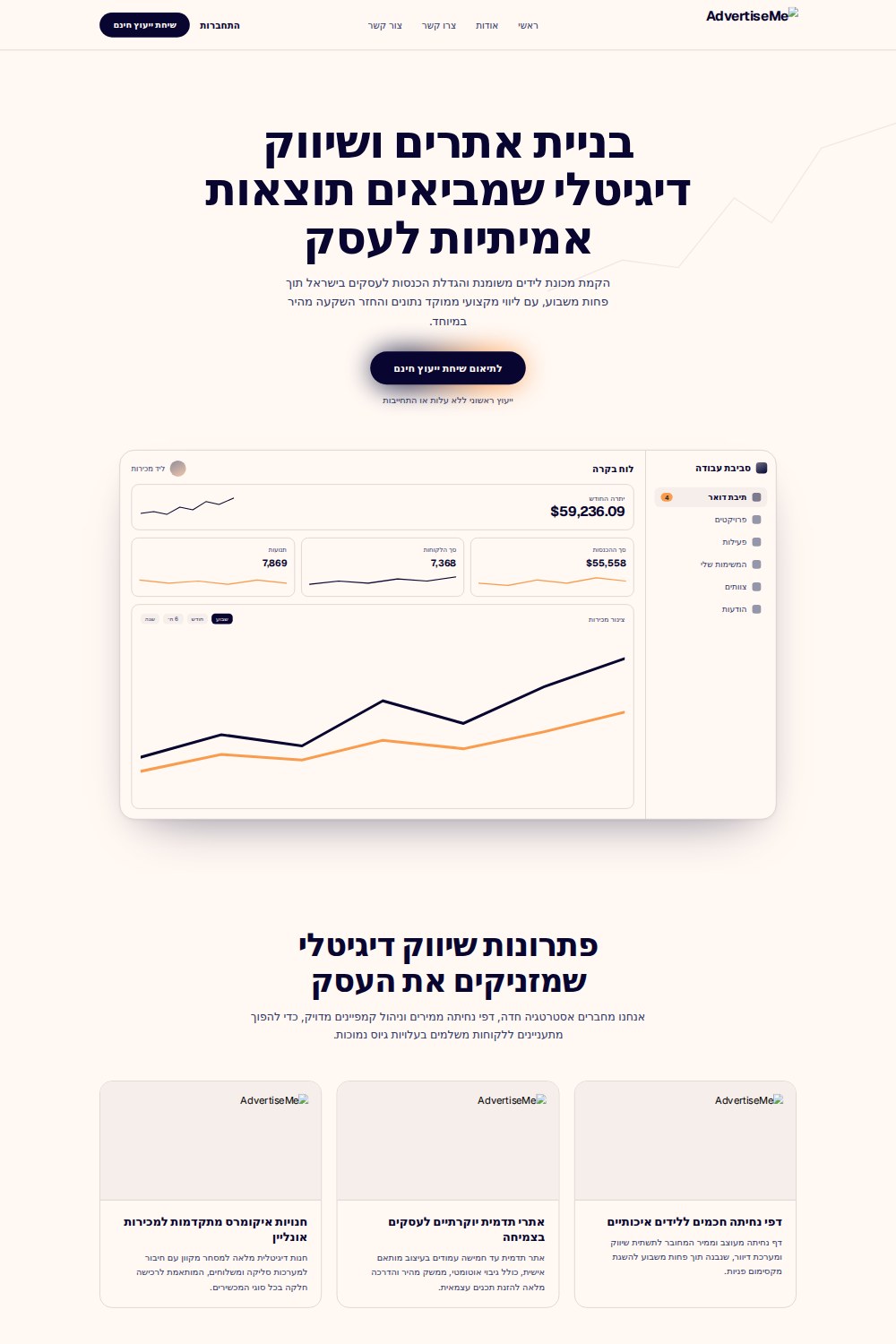ממשק ניהול שיווק